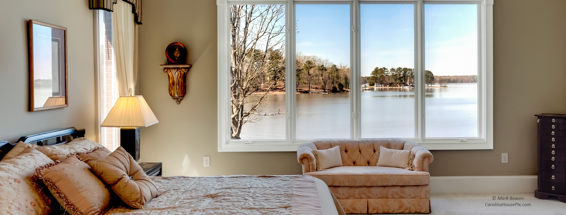 master bedroom with a view - Professionally crafted real estate photography by CarolinaHousePix.com in Columbia SC by Mark Bowen